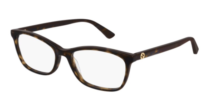 Gucci GG0613O 002 Havana Cat Eye Women's Eyeglasses