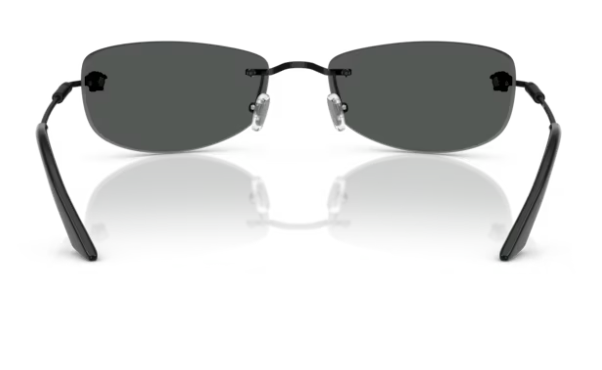 Versace 0VE2279 143687 Matte Black/Dark Grey Rectangle Men's Sunglasses