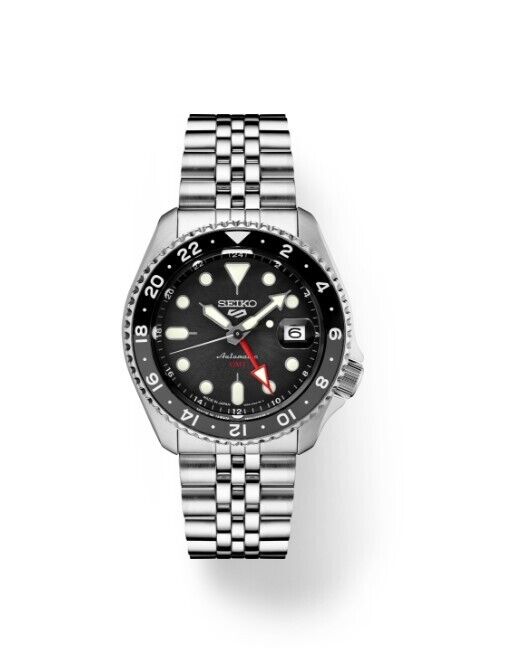 Seiko 5 Sports SKX Sports Style GMT Series Black/gray bezel Men's Watch SSK001