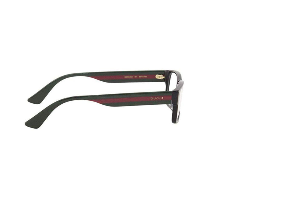 Gucci GG 0344 OA 001 Black/Multicolor Rectangle Square Men's  Eyeglasses