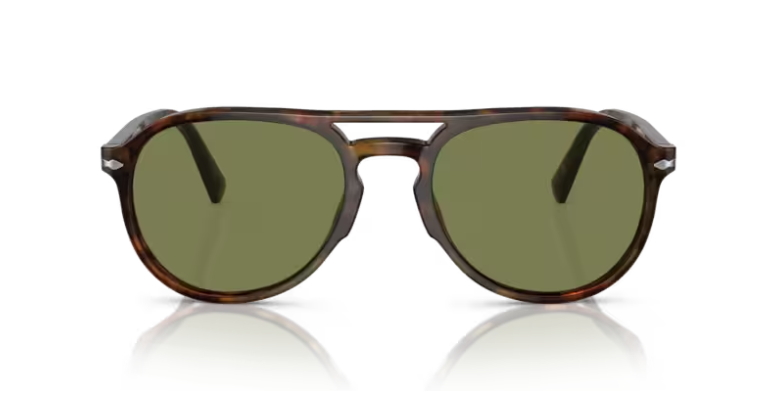 Persol 0PO3235S 01084E Caffe/Green Oval 55mm Men's Sunglasses