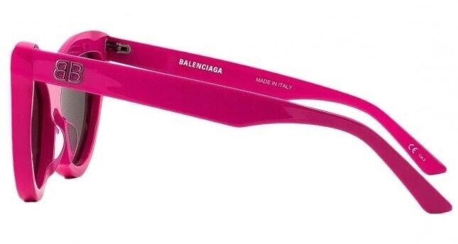 Balenciaga BB0217S 003 Fuchsia/Grey Cat-Eye Full-Rim Women's Sunglasses