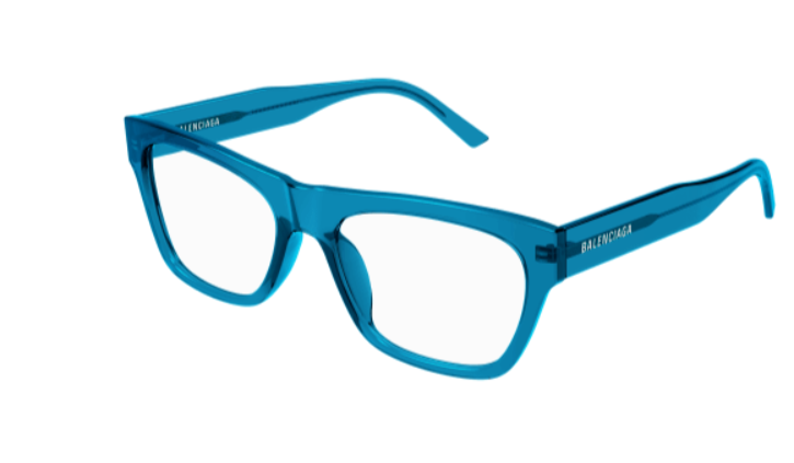 Balenciaga BB0308O 004 Blue Square Men's Eyeglasses