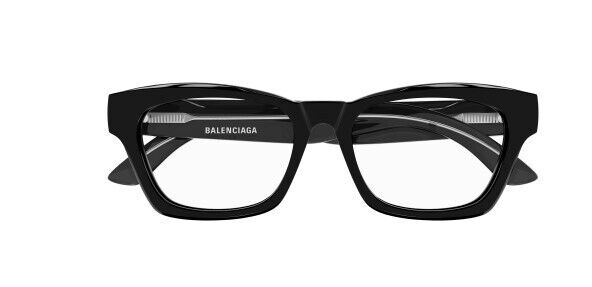 Balenciaga BB0242O 001 Black Cat-Eye Unisex Eyeglasses