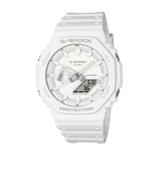 Casio G-Shock Analog Digital 2100 Series White Dial Men's Watch GA2100-7A7