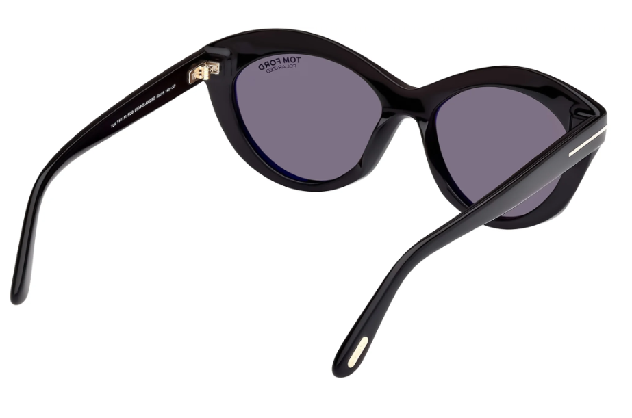 Tom Ford FT1111 01D Toni Red Shiny Black /Smoke Polarized Women's Sunglasses.