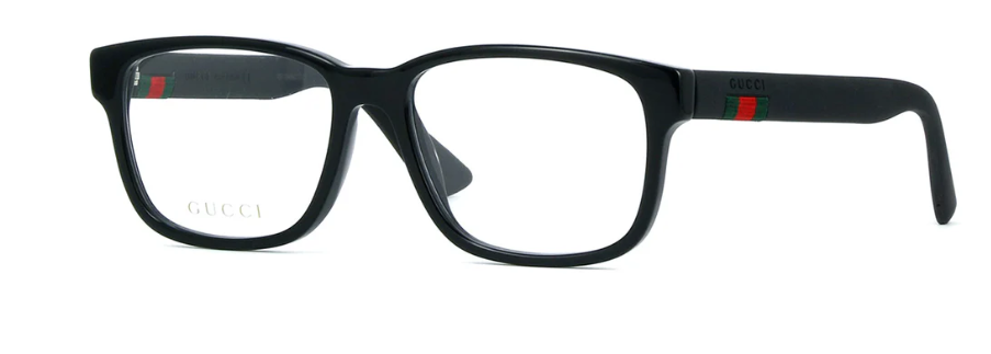 Gucci GG0011O 001 Black Rectangle Men's Eyeglasses