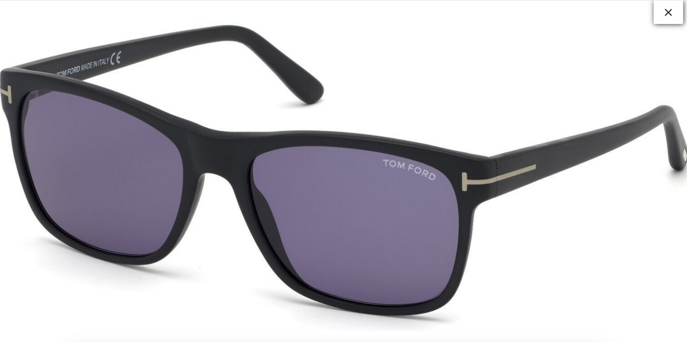 Tom Ford FT0698 02V  Giulio Matte Black Blue 59 mm Men's Sunglasses