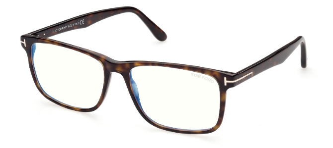 Tom Ford FT5752 B 052 Dark Havana / Clear Square 53 mm Men's Eyeglasses