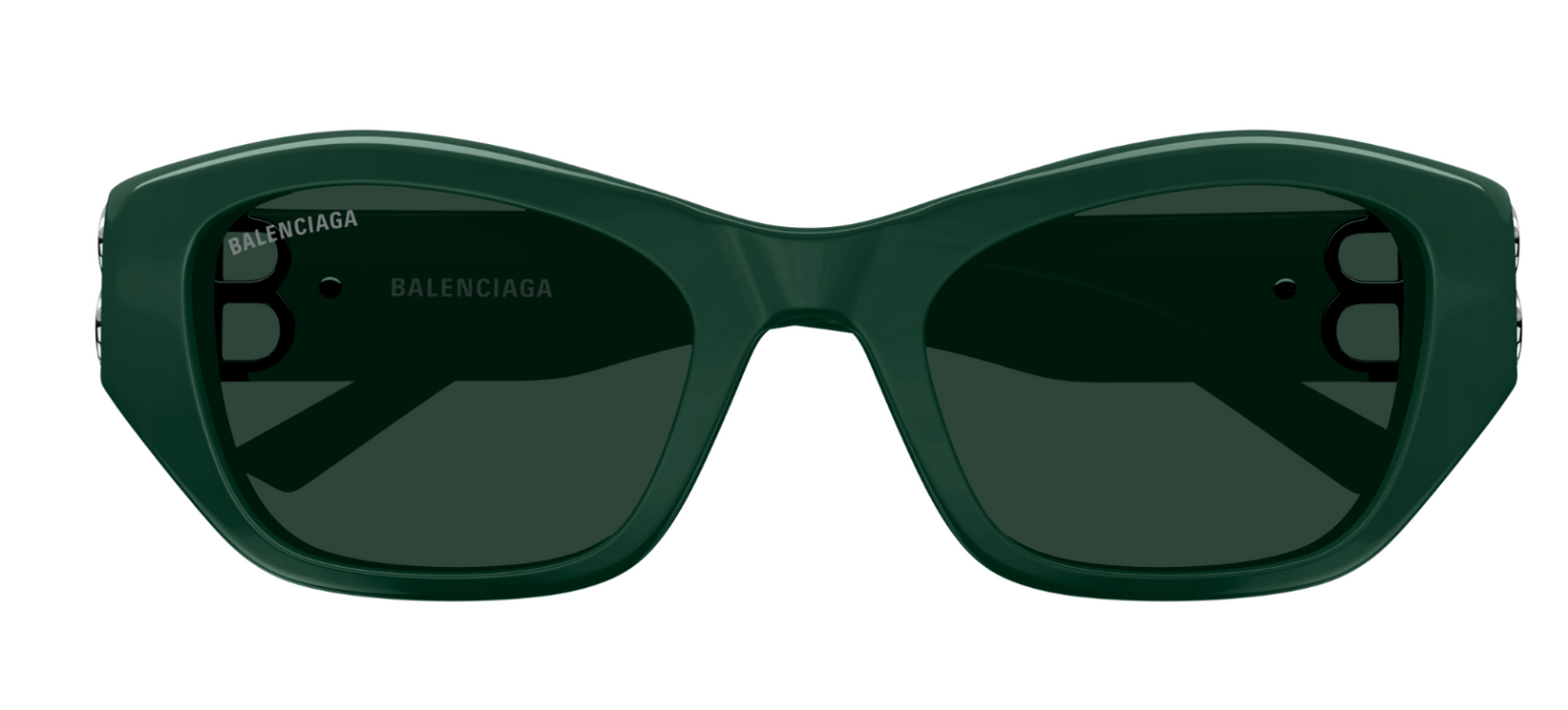 Balenciaga BB0311SK-004 Green Cat-eye Women's Sunglasses