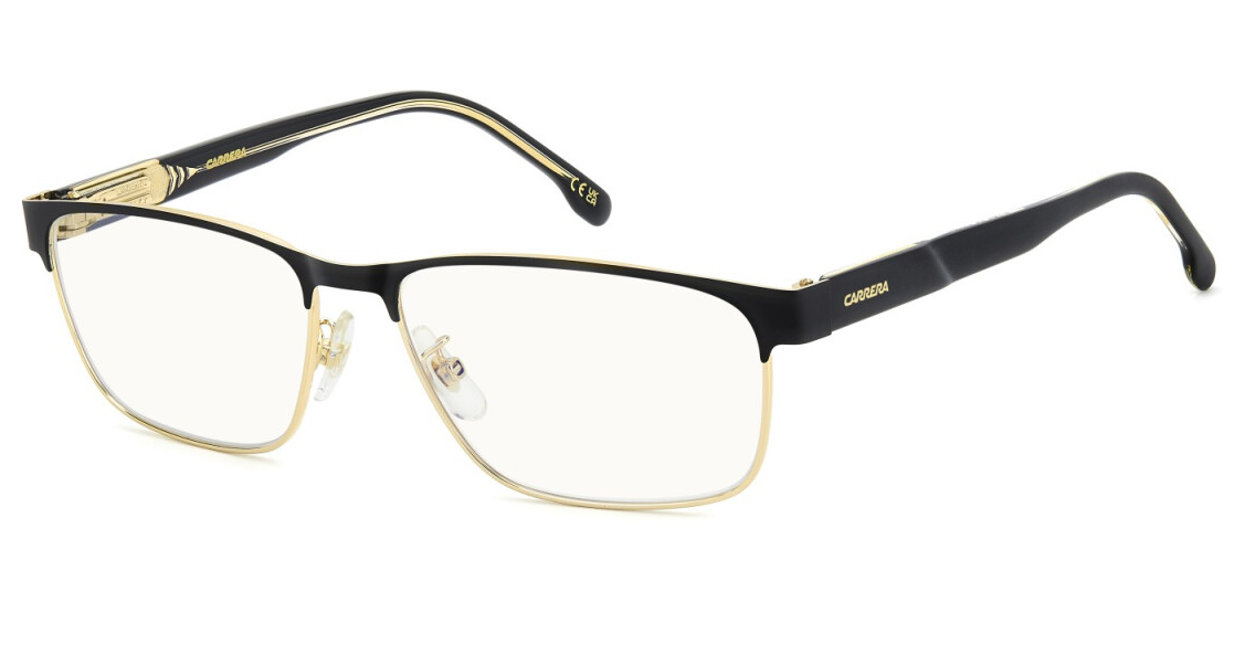 Carrera C FLEX 06/G I46 Black Gold/Blue Mirror Rectangular Men's Eyeglasses