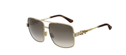 Jimmy Choo Tonia/S 01Q/HA Gold/Brown Gradient Square Women Sunglasses