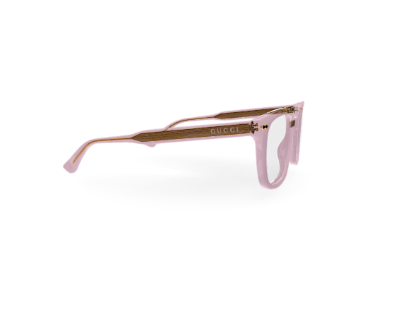 Gucci GG0184O 013 Pink/Gold Square Women's Eyeglasses