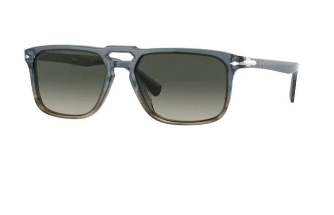 Persol PO 3273S 101271 Light Grey Gradient/Grey Green Rectangle Men's Sunglasses