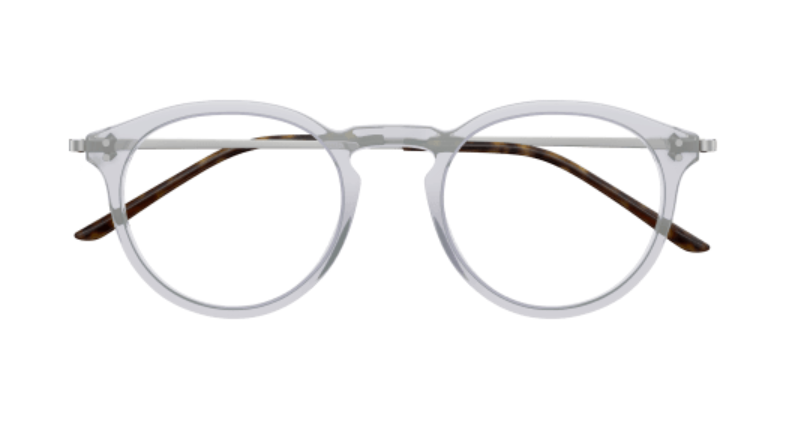 Gucci GG1710O 003 Grey/Silver Round Men's Eyeglasses