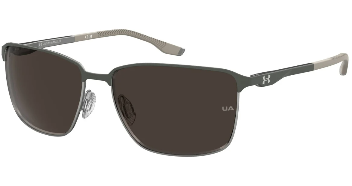 Under Armour UA Retained/G EAN 70 Matte Green Ruthenium/Brown Men's Sunglasses