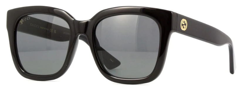 Gucci GG1338S 001 Dark Grey/Black Square Women's Sunglasses