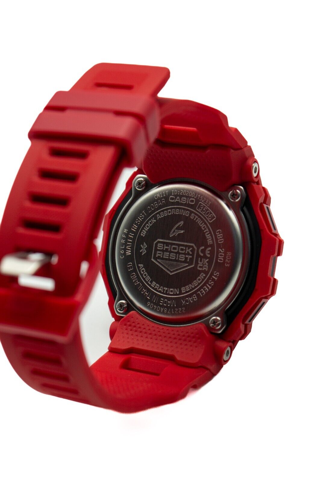 Casio G Shock Move 200 Series Black Dial Vibrant Red Men's Watch GBD200RD-4