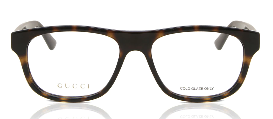 Gucci GG0768O 002 Square Havana Men's Eyeglasses