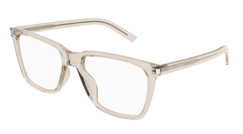 Saint Laurent SL 717 SLIM 004 Beige Square Women's Eyeglasses