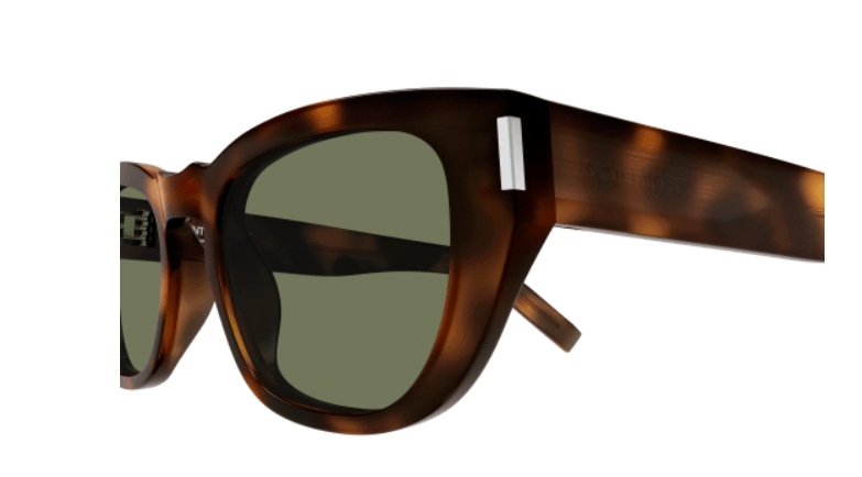 Saint Laurent SL 601 002 Havana/Green Square Men's Sunglasses