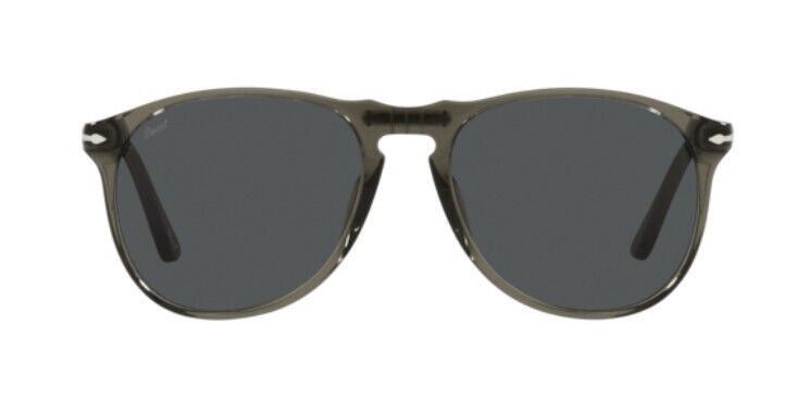 Persol 0PO9649S 1103B1 Taupe Grey Transparent/Dark Grey Men's Sunglasses