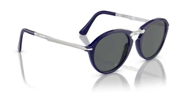 Persol OPO3237S 1144B1 Transparent Violet/Grey Round Men's Sunglasses