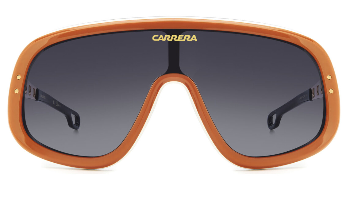 Carrera FLAGLAB 17 C3E 9O Orange Gold/Dark Grey Shaded Mask Men's Sunglasses