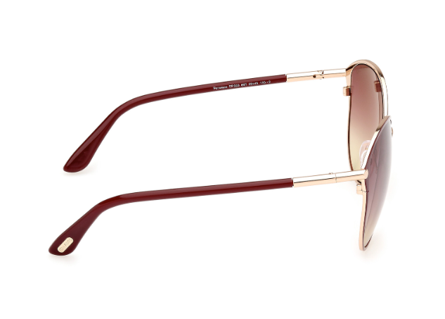 Tom Ford FT0320 Penelope 69T Shiny Bordeaux-Gold/Bordeaux Gradient Sunglasses