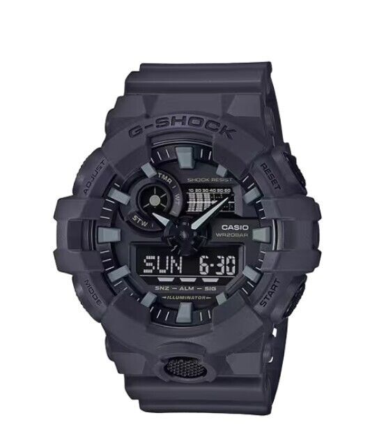 Casio G-Shock GA-700 Series Analog-Digital Dark Grey Men's Watch GA700 ...