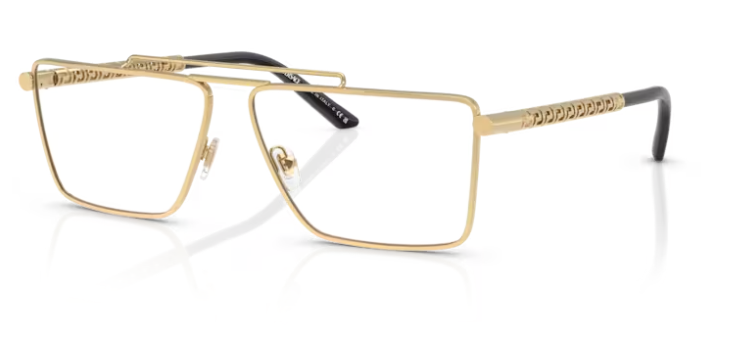 Versace 0VE1295 1002 Gold 57mm Rectangular Men's Eyeglasses