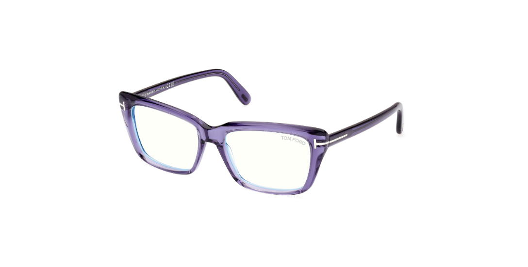 Tom Ford FT5894 081 Shiny Violet Square Women's Eyeglasses