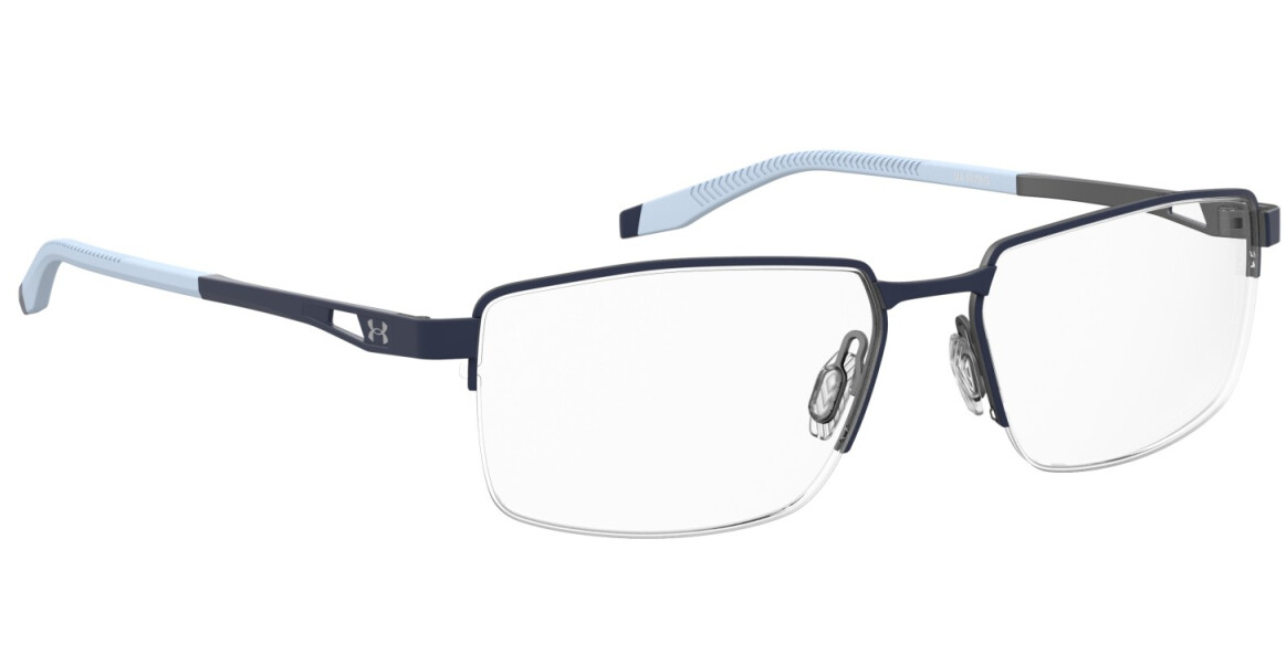 Under Armour UA 5078/G IPQ Matte Black Blue Rectangular Men's Eyeglasses