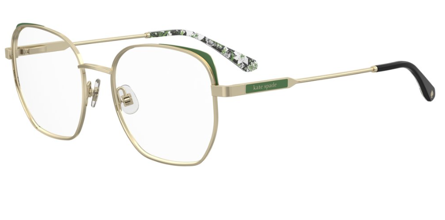 Kate Spade ZEENA 2/G PEF Gold Green Rectangular Women's Eyeglasses