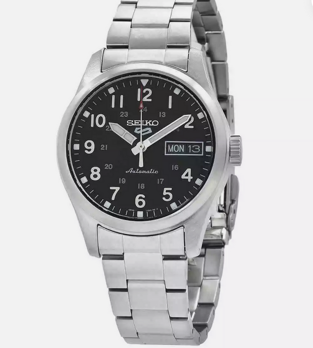 Seiko 5 Sports Collection Black Dial Stainless Steel Bracelet  Watch SRPJ81K1