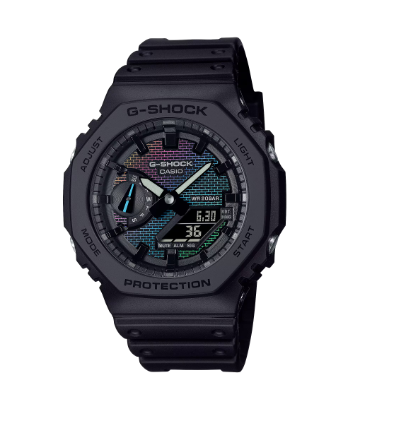 Casio G-Shock 2100 Series Analog/Digital Rainbow Dial Men's Watch GA2100RW-1A