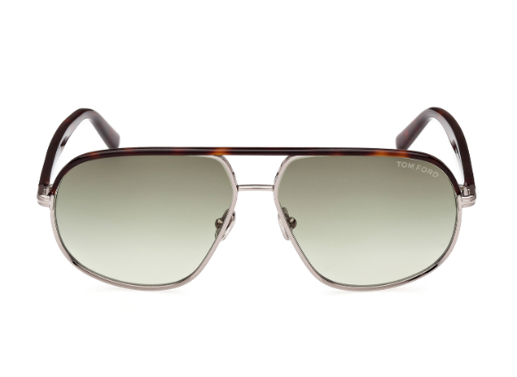 Tom Ford FT1019 Maxwell 14P Light Ruthenium-Havana/Green Gradient Sunglasses