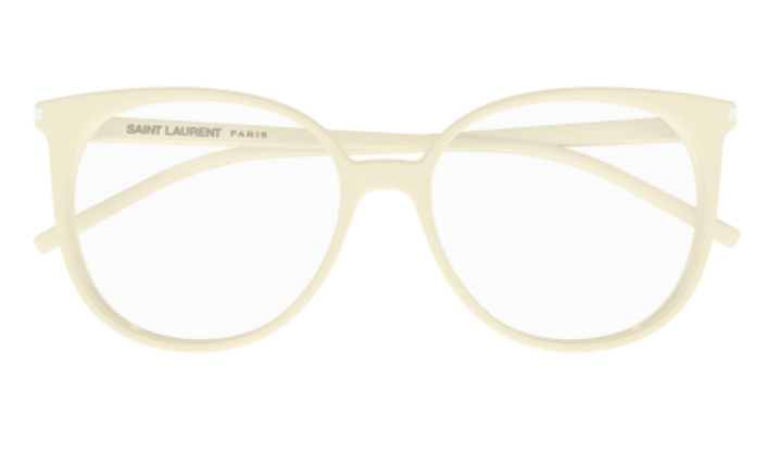 Saint Laurent SL 39 008 Ivory Oval  Women's Eyeglasses