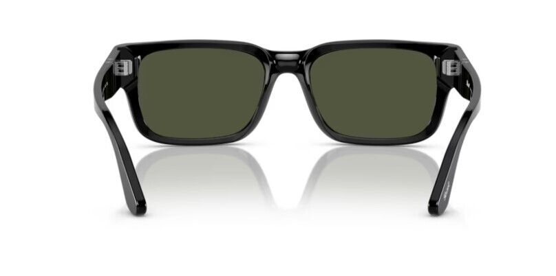 Persol 0PO3315S 95/31 Black/Green 58mm Rectangular Men's Sunglasses