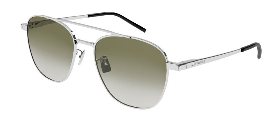 Saint Laurent SL531 006 Silver/Green Gradient Caravan Metal Unisex Sunglasses