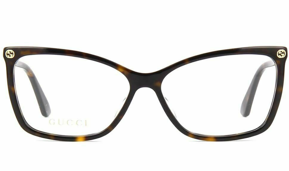 Gucci GG 0025O 009 Havana Cat Eye Women's Eyeglasses