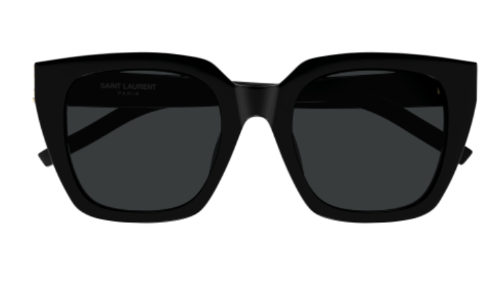 Saint Laurent SL M143 001 Black/Black Wide Cat Eye Women's Sunglasses