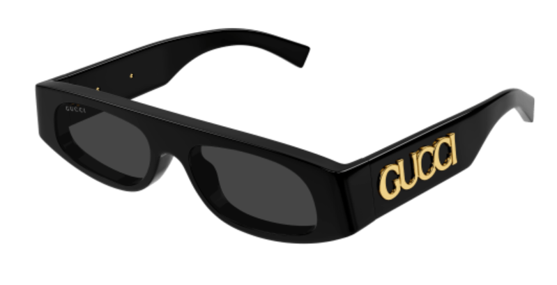 Gucci GG1771S 001 Black/Grey Rectangular Women's Sunglasses