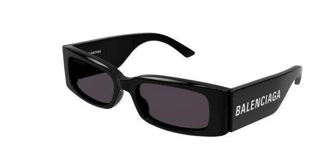 Balenciaga BB0260S 001 Black/Grey Rectangular Women's Sunglasses