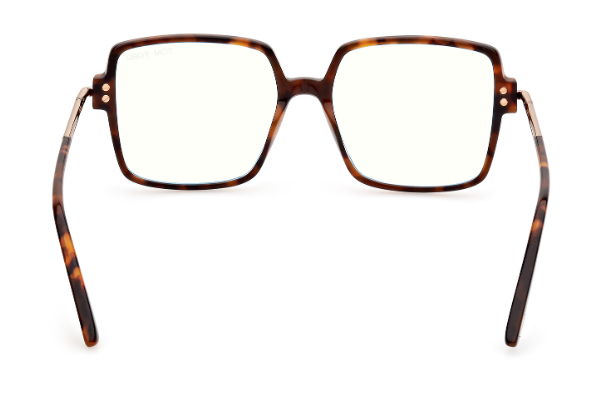 Tom Ford FT5915 052  Red Havana/Clear Square women's Eyeglasses