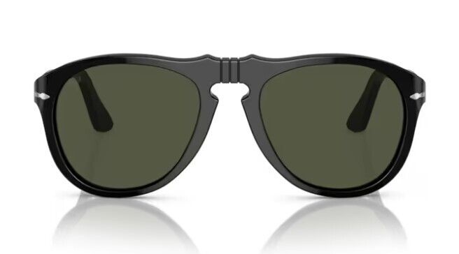 Persol 0PO0649 95/31 Black /Green 56mm Soft Square Men's Sunglasses