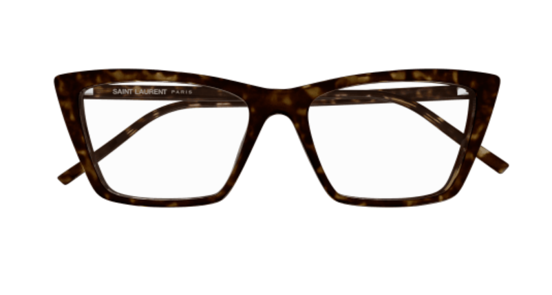 Saint Laurent SL 737 MICA THIN OPT 002 Havana Thin Cat Eye Women's Eyeglasses