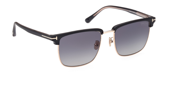 Tom Ford HUDSON 02 FT0997 H 02D Rose Gold/Black Smoke Polarized Men's Sunglasses