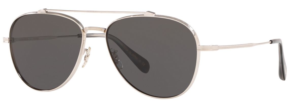 Oliver Peoples Rikson OV1266ST 503687 Silver/Grey Soft Square Men's Sunglasses