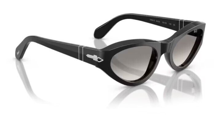 Persol 0PO0052S 95/32 Black/Clear Gradient Grey Cat Eye Women Sunglasses